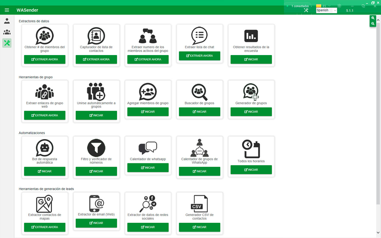 Captura de WaSender 5.0.7